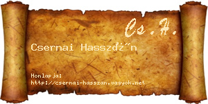 Csernai Hasszán névjegykártya